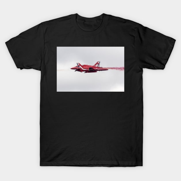 Red Arrows Cross Over T-Shirt by aviationart